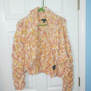 Bebe chunky crochet cropped sweater